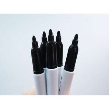 S & E 96 Pcs Dry Erase Markers - Black Low-Odor Ink