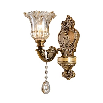 LITFAD Vintage Floral Wall Sconce | Elegant Decor Lighting