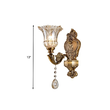 LITFAD Vintage Floral Wall Sconce | Elegant Decor Lighting