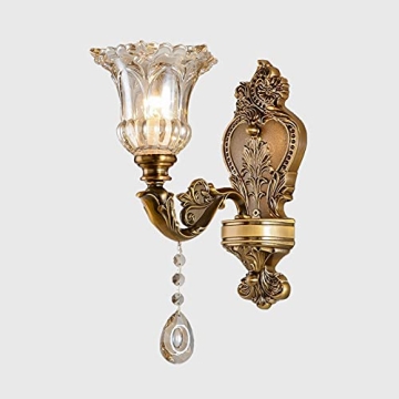 LITFAD Vintage Floral Wall Sconce | Elegant Decor Lighting