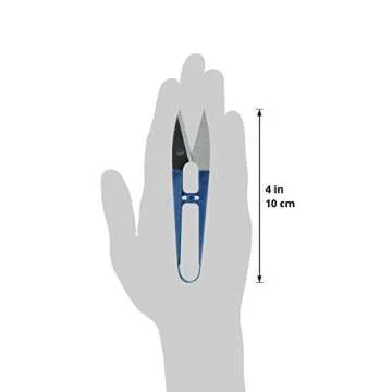 Beaditive Sewing Scissors (3-Piece Set) High-Carbon Steel Thread, Yarn, Embroidery Clippers | Handheld Snippers for Arts, Crafts, and DIY Projects | Multipurpose Use Navy Blue