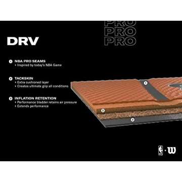 WILSON NBA DRV Series Basketball - DRV Pro, Brown, Size 7 - 29.5"