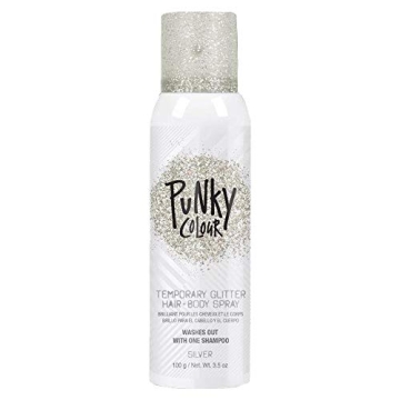 Punky Glitter Spray for Hair & Body - 3.5 oz Silver