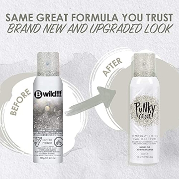 Punky Glitter Spray for Hair & Body - 3.5 oz Silver