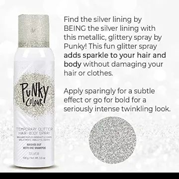 Punky Glitter Spray for Hair & Body - 3.5 oz Silver