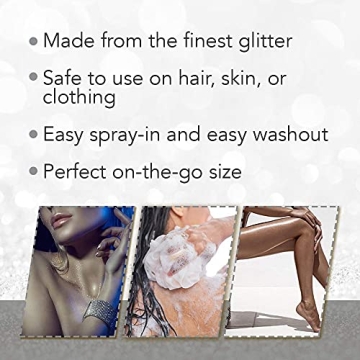 Punky Glitter Spray for Hair & Body - 3.5 oz Silver