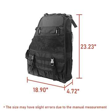 Hooke Road Jeep Roll Bar Storage Bags - Durable Organizers