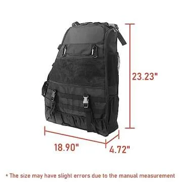 Hooke Road Jeep Roll Bar Storage Bags - Durable Organizers