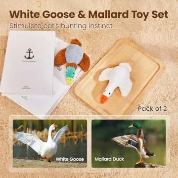 Potaroma Birds Cat Toys, 2 Pack Catnip Toys Soft Durable, Crinkle Sound Kicker Toys for Interactive Indoor Kitten Exercise 6.5 Inches for All Breeds