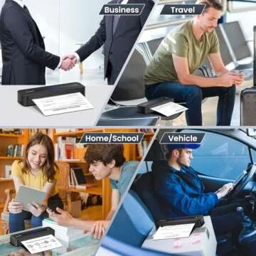 Phomemo Portable Printers Wireless for Travel, M832 Bluetooth Thermal Printer, Inkless Mobile Printe...