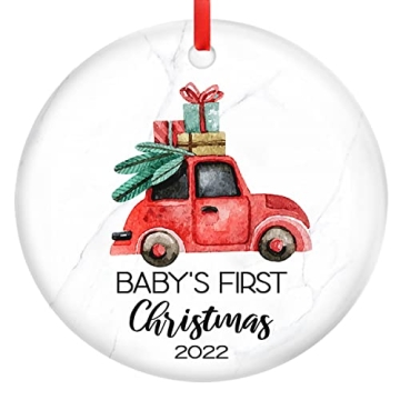 Baby First Christmas Ornament 2022, Newborn Baby Boy, Girl Christmas Ornament Gifts, First Time Mom,...