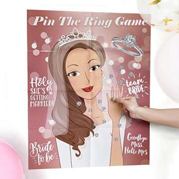 Fun Bridal Shower Games for 50 Guests: Pin The Ring