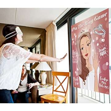 Fun Bridal Shower Games for 50 Guests: Pin The Ring