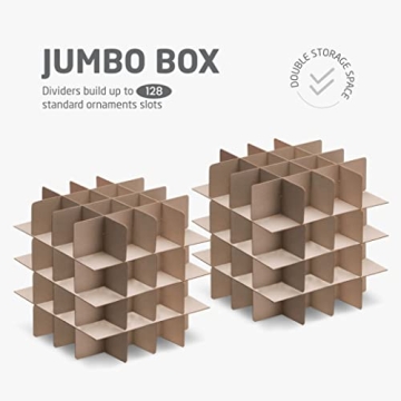 ZOBER Christmas Ornament Storage Box - Durable & Organized