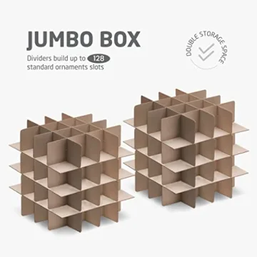 ZOBER Christmas Ornament Storage Box - Durable & Organized