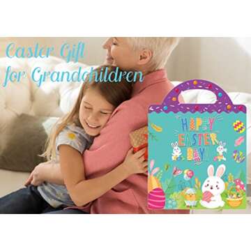 Easter Sticker Books for Kids 2-4, Reusable Sticker Book Activity Books for Kids Toddler Ages 2 3 4 5 Travel Car Waterproof Busy Book Easter Party Favor Birthday Gifts