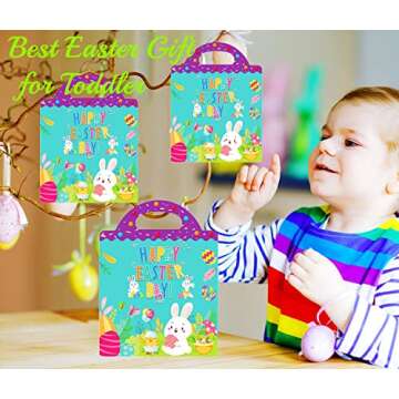 Easter Sticker Books for Kids 2-4, Reusable Sticker Book Activity Books for Kids Toddler Ages 2 3 4 5 Travel Car Waterproof Busy Book Easter Party Favor Birthday Gifts