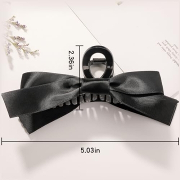 Chic Satin Bow Hair Claw Clip for Women Girls
