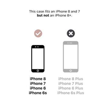 LuMee Duo Phone Case, Metallic Rose Marble | Front & Back LED Lighting, Variable Dimmer | Shock Absorption, Bumper Case, Selfie Phone Case | iPhone 8 / iPhone 7 / iPhone 6s / iPhone 6