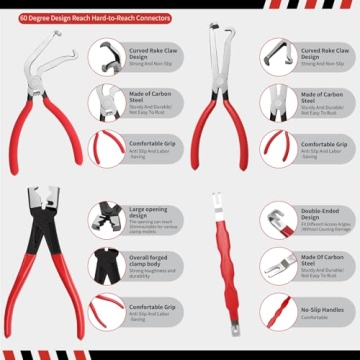 5-Pcs Electrical Disconnect Pliers Set - Ultimate Auto Repair Kit