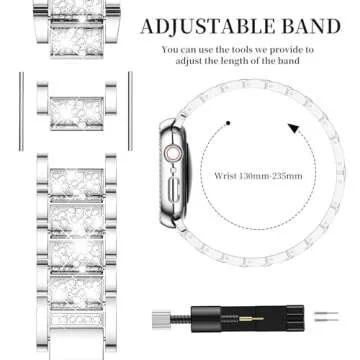 Mosonio Compatible with Apple Watch Band 38mm with Case Women, Jewelry Replacement Metal Wristband Strap with 2 Pack Bling PC Protective Cover for iWatch Series 3/2/1(38mm, Silver)