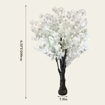 Stunning White Artificial Cherry Blossom Tree for Home Decor