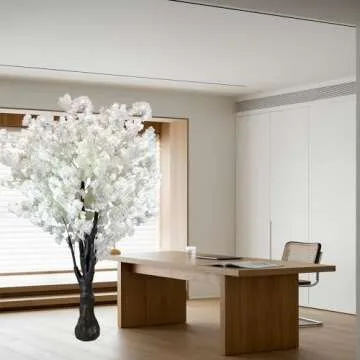 Stunning White Artificial Cherry Blossom Tree for Home Decor