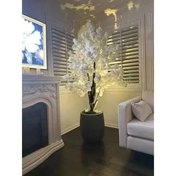 Stunning White Artificial Cherry Blossom Tree for Home Decor