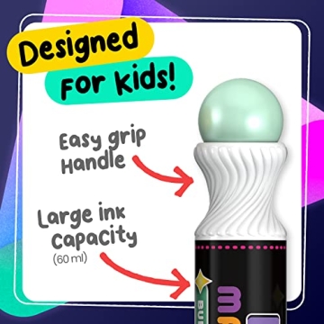 Chalkola Kids Washable Dot Markers 10 Shimmer Colors
