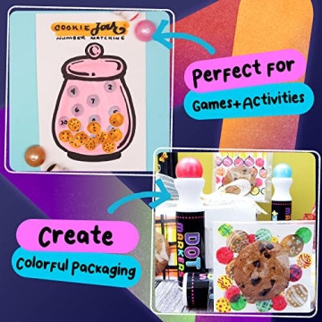 Chalkola Kids Washable Dot Markers 10 Shimmer Colors