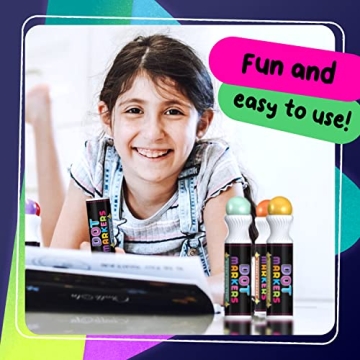 Chalkola Kids Washable Dot Markers 10 Shimmer Colors