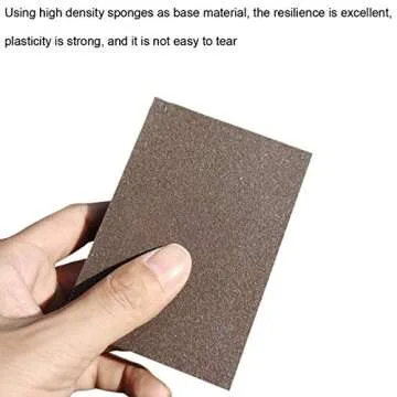 Sackorange 10 Pack 220 Grit Sanding Sponge, Washable and Reusable Sanding Blocks Great for Pot Brush Pan Brush Sponge Brush Glasses Sanding Wood Sanding Metal Sanding (220 Grit-10 Pack)