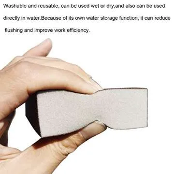 Sackorange 10 Pack 220 Grit Sanding Sponge, Washable and Reusable Sanding Blocks Great for Pot Brush Pan Brush Sponge Brush Glasses Sanding Wood Sanding Metal Sanding (220 Grit-10 Pack)