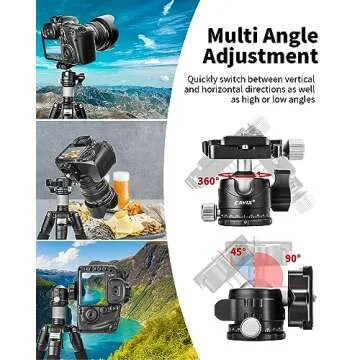 CAVIX H-29S Low Profile Ball Head for Tripods
