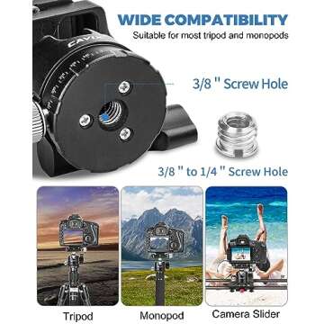 CAVIX H-29S Low Profile Ball Head for Tripods