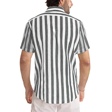 JMIERR Casual Stylish Mens Summer Button-Up Shirt