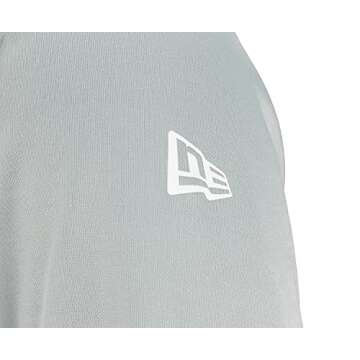 New Era NFL Men's Drill Performance Cool Grey Pullover Hoodie, Pro Football Sweatshirt, Denver Broncos, X-Large