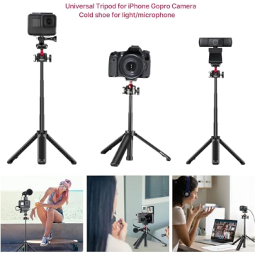 Compact Vlog Tripod Kit with Remote Shutter and Hot Shoe Mount