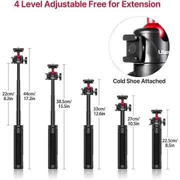 Compact Vlog Tripod Kit with Remote Shutter and Hot Shoe Mount