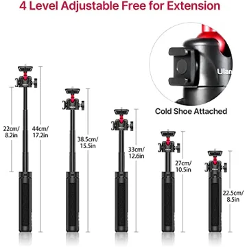 Compact Vlog Tripod Kit with Remote Shutter and Hot Shoe Mount