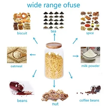 SAIOOL Modern Glass Food Storage Jar - 100FL OZ