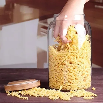 SAIOOL Modern Glass Food Storage Jar - 100FL OZ