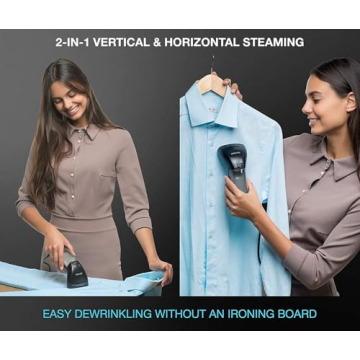 Compact Travel Garment Steamer - Fast & Effective Wrinkle Removal