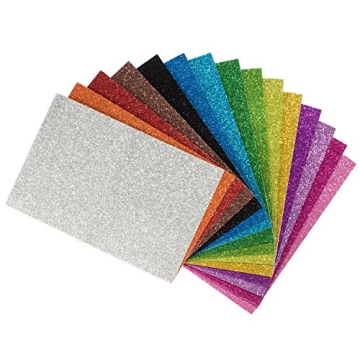 15 Self-Adhesive Glitter Foam Sheets for Crafts