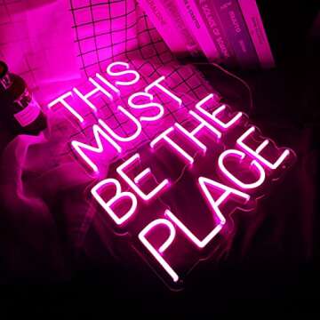 Custom Pink Neon Sign for Weddings and Parties