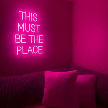 Custom Pink Neon Sign for Weddings and Parties