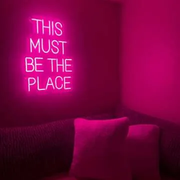 Custom Pink Neon Sign for Weddings and Parties