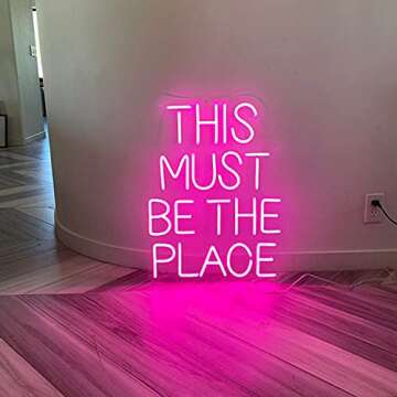 Custom Pink Neon Sign for Weddings and Parties
