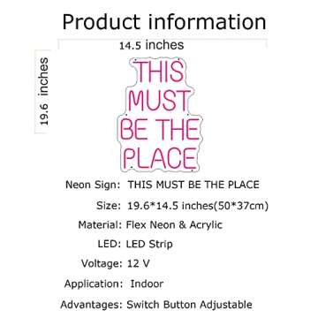 Custom Pink Neon Sign for Weddings and Parties