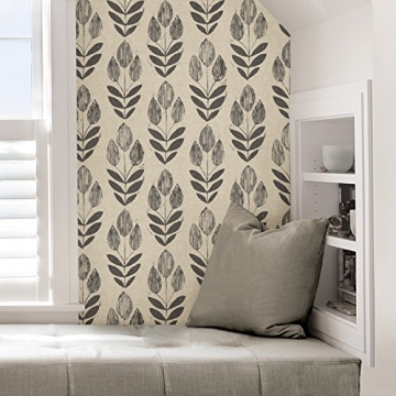 NuWallpaper Folk Tulip Peel & Stick Wallpaper for Easy Decor